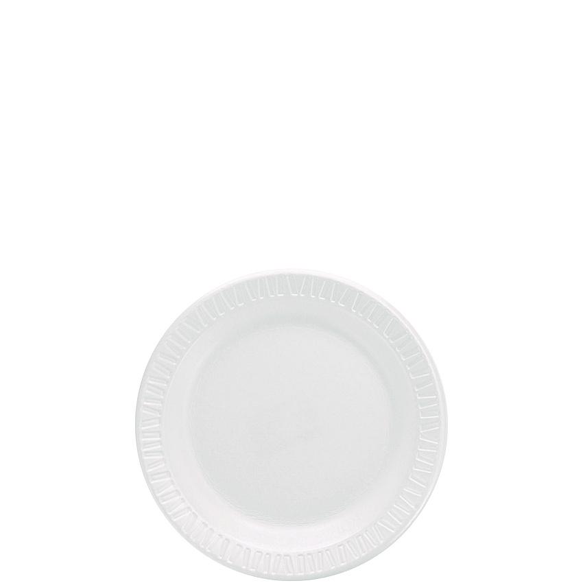 Dart Mediumweight Foam Dinnerware, Plate, 6" dia, White, 125/Pack (6PWQRPK)