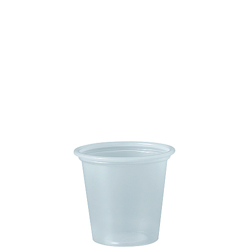 Dart Polystyrene Portion Cups, 1.25 oz, Translucent, 2,500/Carton (P125N)