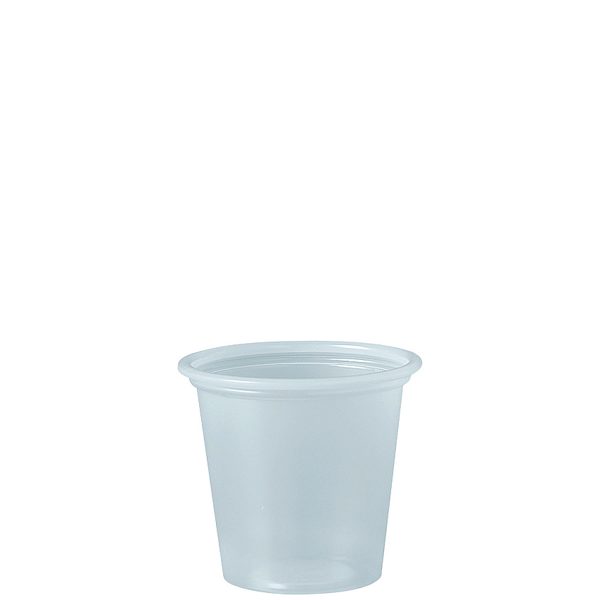 Dart Polystyrene Portion Cups, 1.25 oz, Translucent, 2,500/Carton (P125N)