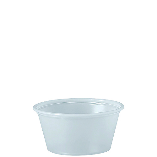 Dart Polystyrene Portion Cups, 2 oz, Translucent, 250/Bag, 10 Bags/Carton (P200N)