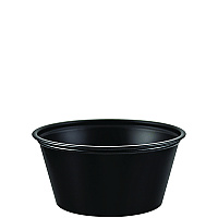 Dart Polystyrene Portion Cups, 3.25 oz, Black, 250/Bag, 10 Bags/Carton (P325BLK)