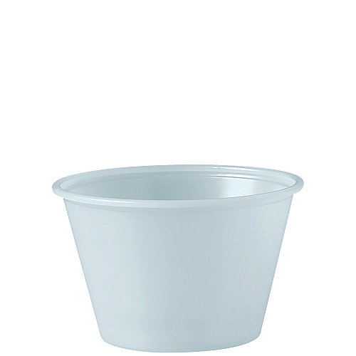 Dart Polystyrene Portion Cups, 4 oz, Translucent, 250/Bag, 10 Bags/Carton (P400N)