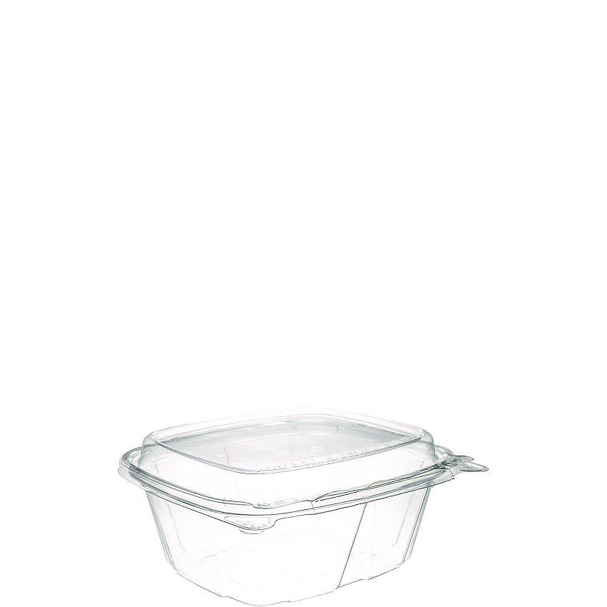 Dart ClearPac SafeSeal Tamper-Resistant/Evident Containers, Domed Lid, 12 oz, Clear, Plastic, 100/Bag, 2 Bags/Carton (CH12DED)