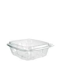 Dart ClearPac SafeSeal Tamper-Resistant/Evident Containers, Domed Lid, 24 oz, 6.4 x 2.3 x 7.1, Clear, Plastic, 100/Bag, 2 Bags/CT (CH24DED)
