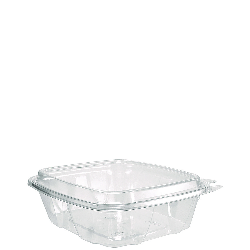 Dart ClearPac SafeSeal Tamper-Resistant/Evident Containers, Domed Lid, 24 oz, 6.4 x 2.3 x 7.1, Clear, Plastic, 100/Bag, 2 Bags/CT (CH24DED)