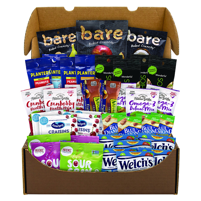 Snack Box Pros Fruits and Nuts Snack Box, 37 Assorted Snacks/Box (70000155)