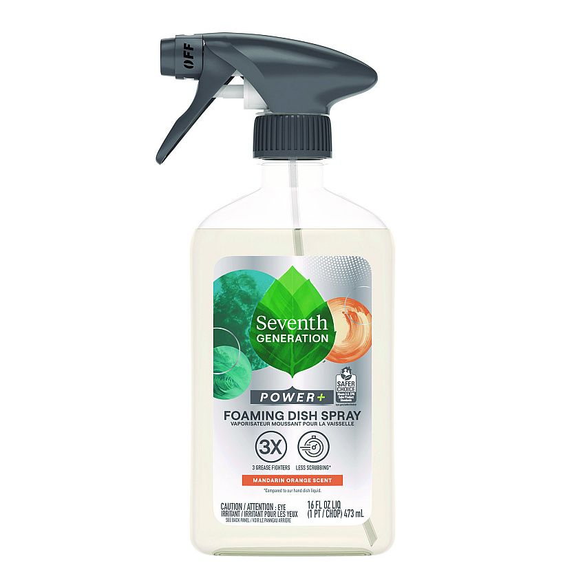 Seventh Generation Foaming Dish Spray, Mandarin Orange Scent, 16 oz Bottle (45169EA)