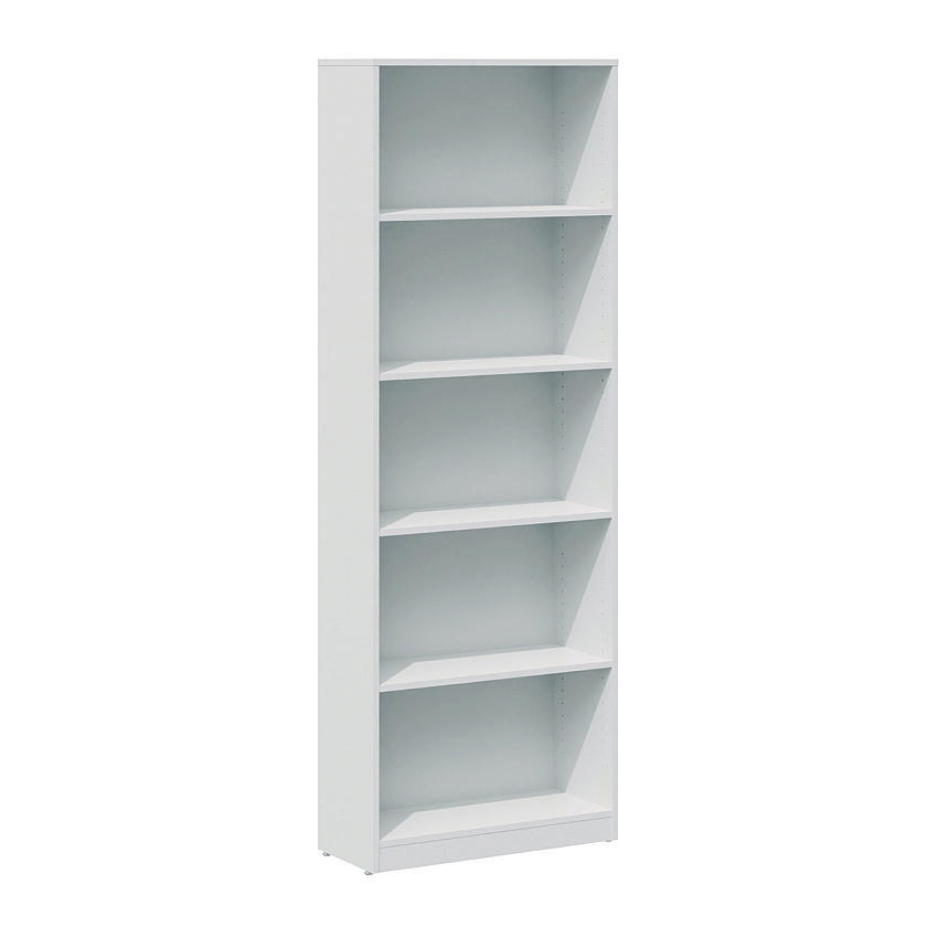 Workspace by Alera Five-Shelf Bookcase, 27.56" x 11.42" x 77.56", White (ALEWS281278WT)