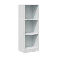 Workspace by Alera Three-Shelf Narrow-Footprint Bookcase, 15.75