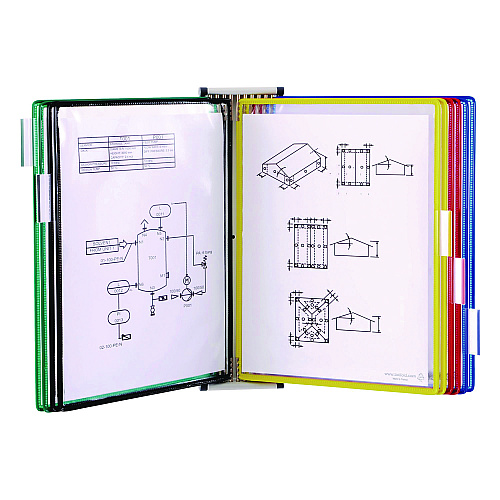 Tarifold Wall Unit Reference Starter Set, 10 Wire-Reinforced Pockets (W291)