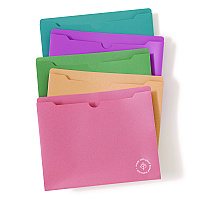 U Brands U-Eco Poly File Jackets, Straight Tab, Letter Size, Assorted, 10/Pack (6595U0112)