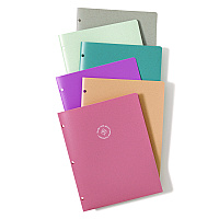 U Brands U-Eco Poly Two-Pocket Folders, Three-Hole Punched, Poly/Wheat Straw, 11 x 8.5, Assorted,12/Pack (6600U0112)