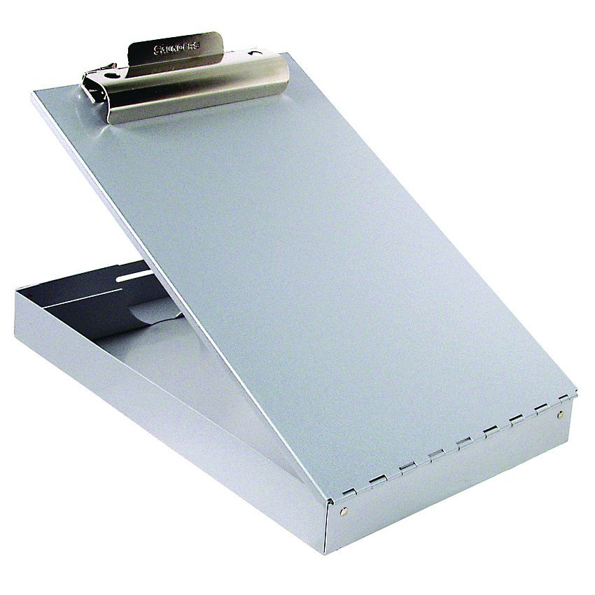 Saunders Redi-Rite Aluminum Storage Clipboard, 1" Clip Capacity, Holds 8.5 x 11 Sheets, Silver (11017)