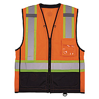 ergodyne GloWear 8251HDZ Class 2 Two-Tone Hi-Vis Safety Vest, 4X-Large to 5X-Large, Orange (23049)