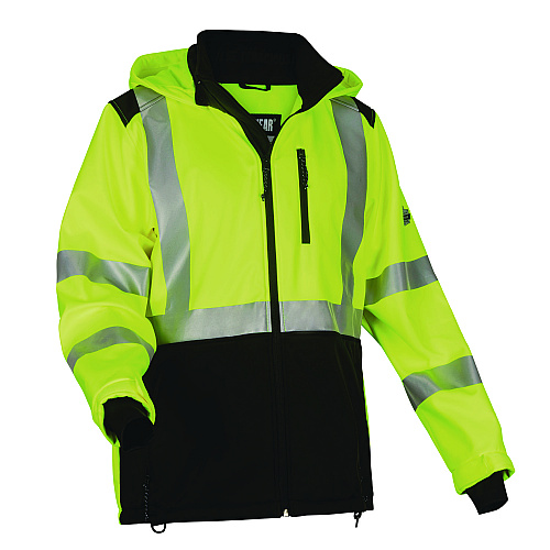 ergodyne GloWear 8353 Class 3 Hi-Vis Softshell Water-Resistant Jacket, 3X-Large, Lime (23527)