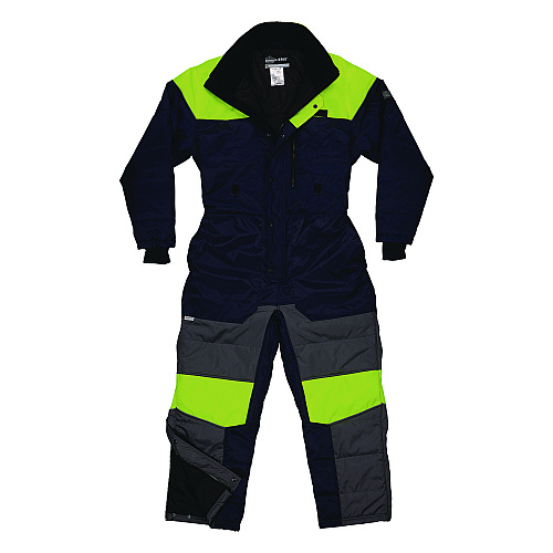 ergodyne N-Ferno 6475 Insulated Freezer Coverall, 4X-Large, Navy (41248)