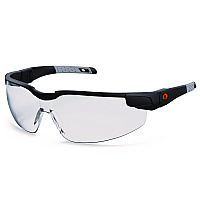 ergodyne Skullerz DELLENGER Safety Glasses with Adjustable Temples, Matte Black Nylon Impact Frame, Clear Polycarbonate Lens (50060)
