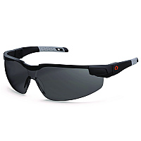 ergodyne Skullerz DELLENGER Safety Glasses with Adjustable Temples, Matte Black Nylon Impact Frame, Smoke Polycarbonate Lens (50062)