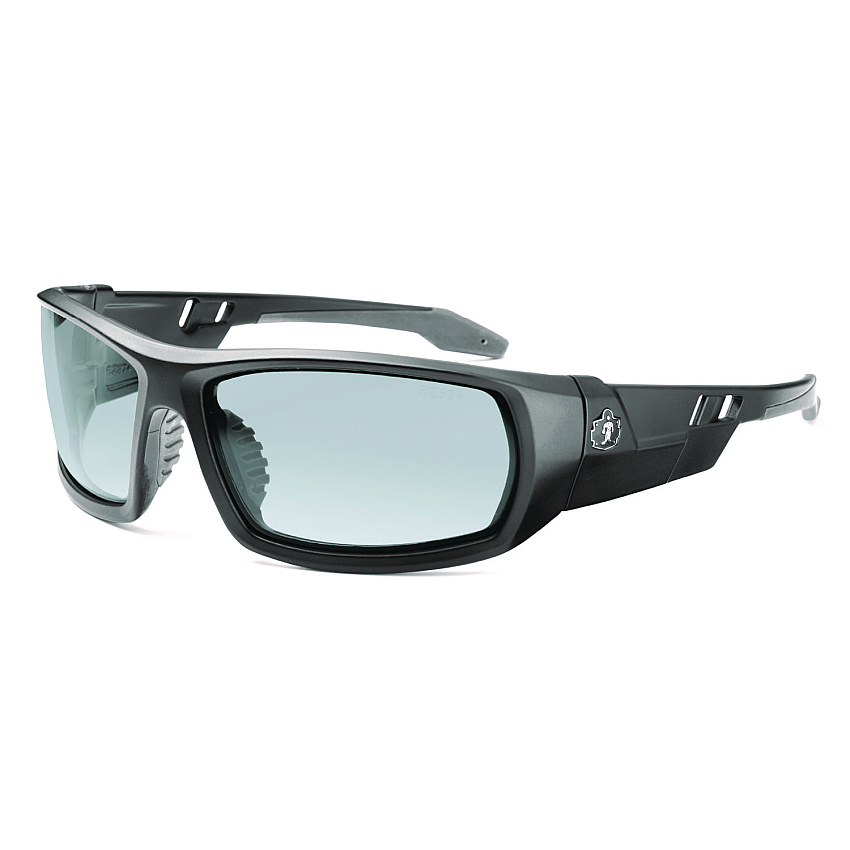 ergodyne Skullerz ODIN Anti-Scratch/Enhanced Anti-Fog Safety Glasses, Nylon Impact Black Frame, Indoor/Outdoor Polycarbonate Lens (50485)