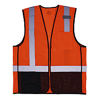 ergodyne GloWear 8210Z Hi-Vis Class 2 Mesh Vest, 4X-Large to 5X-Large, Orange (23029)