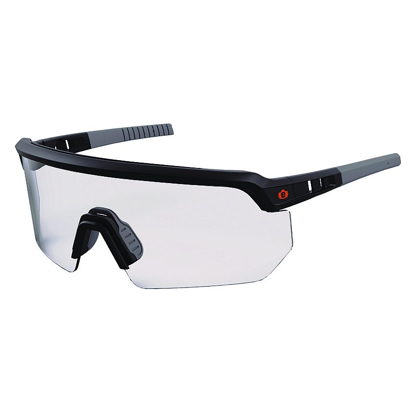 ergodyne Skullerz AEGIR Safety Glasses, Matte Black Nylon Impact Frame, Clear Polycarbonate Lens (55001)