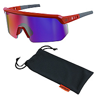ergodyne Skullerz AEGIR Anti-Scratch/Anti-Fog Safety Glasses, Orange Nylon Impact Frame, Purple Mirror Polycarbonate Lens (55020)
