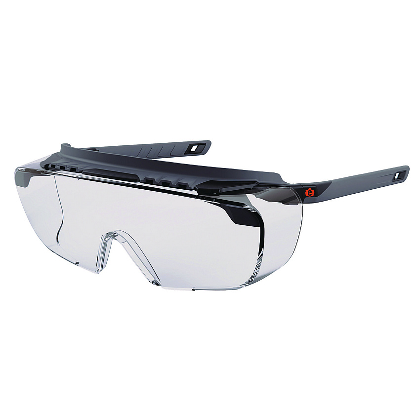 ergodyne Skullerz OSMIN Anti-Scratch/Anti-Fog Safety Glasses, Matte Black Polycarbonate Frame, Clear Polycarbonate Lens (55102)