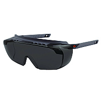 ergodyne Skullerz OSMIN Safety Glasses, Matte Black Polycarbonate Frame, Smoke Polycarbonate Lens (55105)