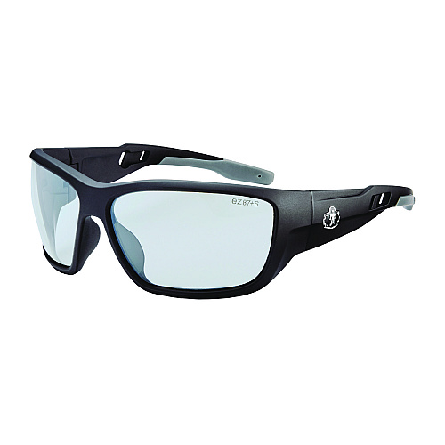 ergodyne Skullerz BALDR Anti-Scratch/Anti-Fog Safety Glasses, Matte Black Nylon Impact Frame, Indoor/Outdoor Polycarbonate Lens (57085)