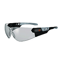 ergodyne Skullerz SAGA Anti-Scratch/Anti-Fog Safety Glasses, Matte Black Frameless, Indoor/Outdoor Polycarbonate Lens (59185)