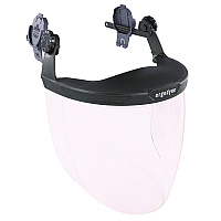 ergodyne Skullerz 8994 Anti-Scratch/Anti-Fog Hard Hat Face Shield, Cap-Style/Safety Helmet Adapter, Clear Lens (60243)