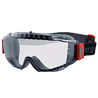 ergodyne Skullerz MODI OTG Anti-Scratch and Enhanced Anti-Fog Safety Goggles with Elastic Strap, Clear Lens (60300)