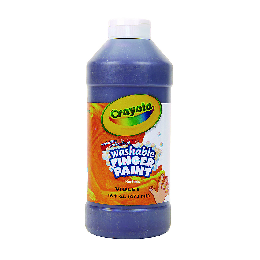 Crayola Washable Fingerpaint, Violet, 16 oz Bottle (551316040)