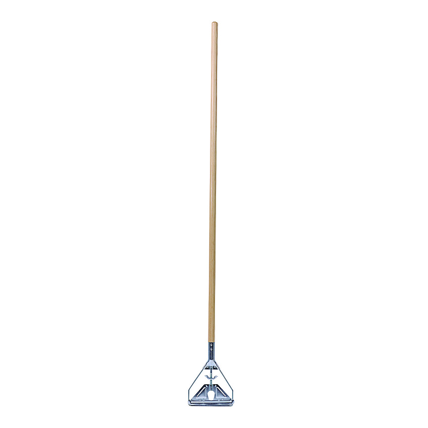 Boardwalk&reg; 605 Quick Change Metal Head 54" Wood Mop Handle (BWK605)