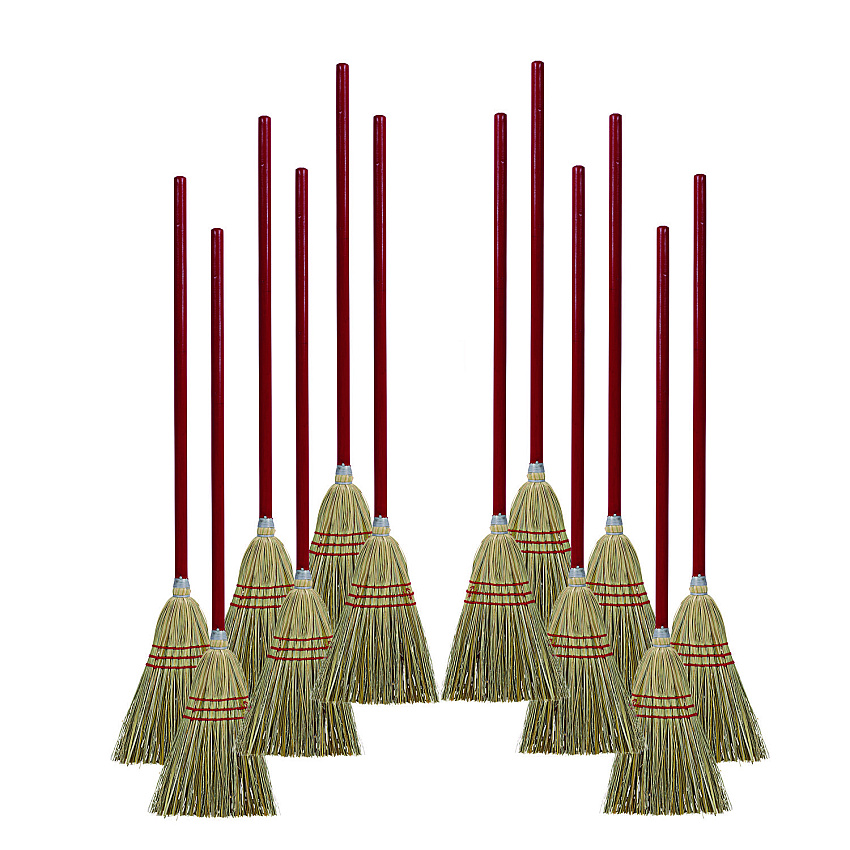 Boardwalk&reg; Corn/Fiber Lobby Brooms, 48", Gray/Natural, 12/Carton (BWKBR10016)