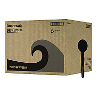 Boardwalk&reg; Heavyweight Wrapped PS Cutlery, Soup Spoon, 1000 Spoons (BWKSSHWPSBIW)