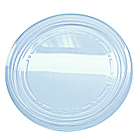 Fabri-Kal Recycleware Round Deli Container Lids, Flat Plug Fit, Clear, Plastic, 500/Carton (LRD)