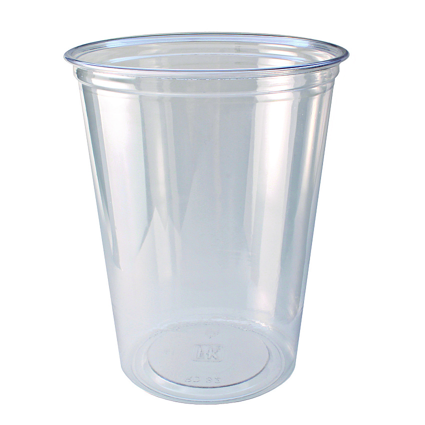 Fabri-Kal Recycleware Round Deli Container, 32 oz, 4.6" Diameter x 5.8" h, Clear, Plastic, 500/Carton (RD32)