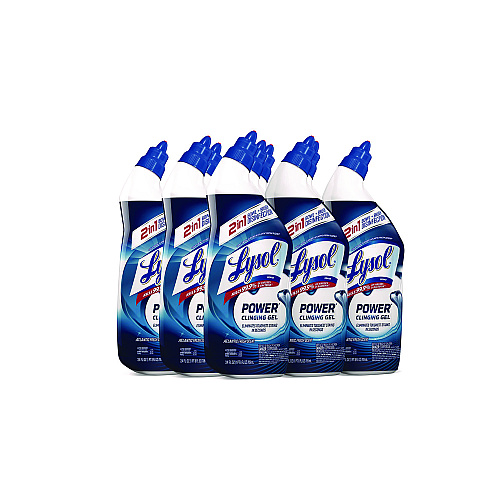 Lysol 98012 Power Toilet Bowl Cleaner, Wintergreen, 9 Bottles