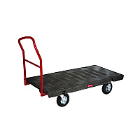 Rubbermaid Commercial Heavy-Duty Platform Truck Cart, 1,200 lb Capacity, 24 x 48 Platform, Black (443610BLA)