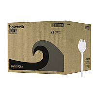Boardwalk&reg; Mediumweight Plastic Cutlery, Spork, 1,000 Sporks (BWKSPORK)