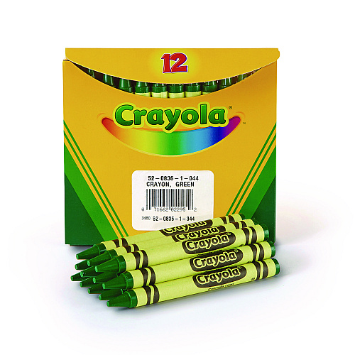 Crayola Bulk Crayons, Regular Size, 0.31" x 3.63", Green, 12/Box (520836044)
