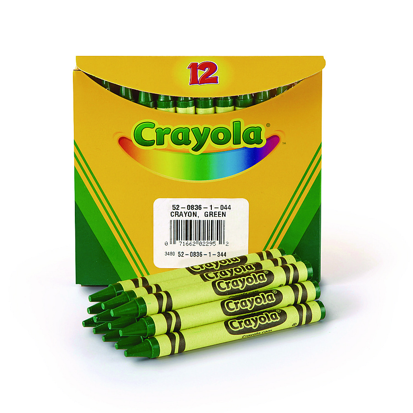Crayola Bulk Crayons, Regular Size, 0.31" x 3.63", Green, 12/Box (520836044)
