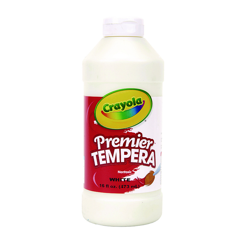 Crayola Premier Tempera Paint, White, 16 oz Bottle (541216053)