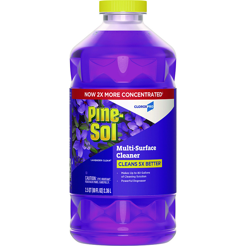 Pine-Sol CloroxPro Multi-Surface Cleaner Concentrated, Lavender Clean Scent, 80 oz Bottle (60608EA)