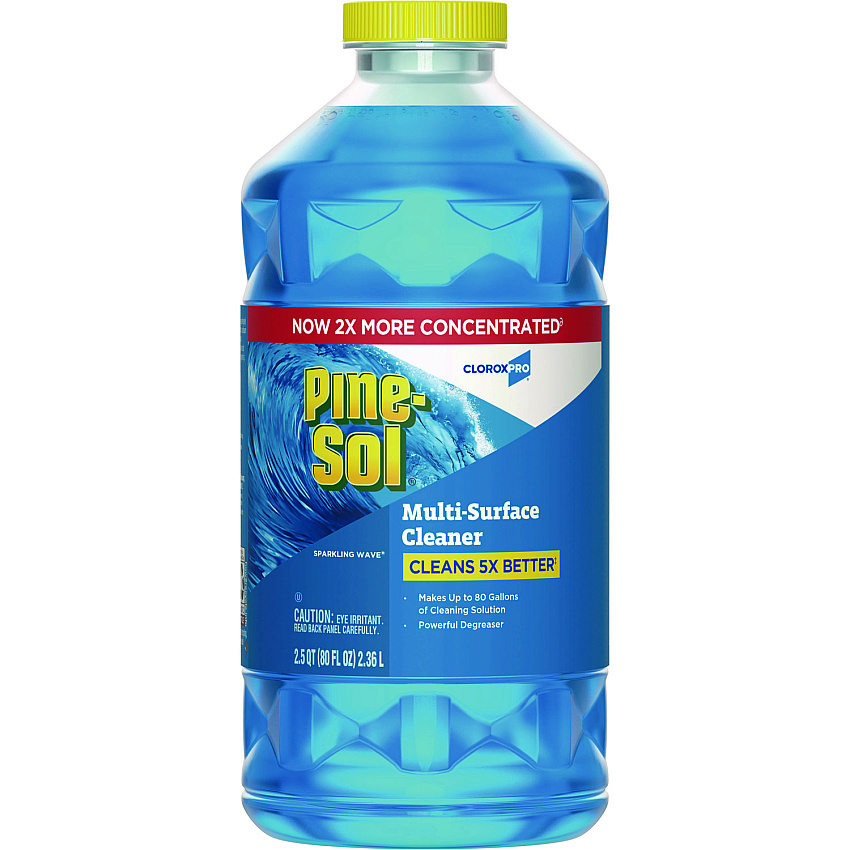 Pine-Sol CloroxPro Multi-Surface Cleaner Concentrated, Sparkling Wave Scent, 80 oz Bottle (60609EA)