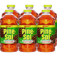 Pine-Sol Multi-Surface Cleaner Disinfectant Concentrated, Pine Scent, 80 oz Bottle, 6/Carton (60160CT)