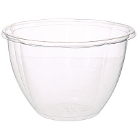 Eco-Products Salad Bowls, 48 oz, 6.69" Diameter x 4.38"h, Clear, Plastic, 300/Carton (EPSB48BASE)