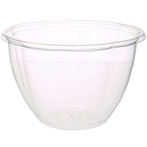 Eco-Products Salad Bowls, 48 oz, 6.69" Diameter x 4.38"h, Clear, Plastic, 300/Carton (EPSB48BASE)