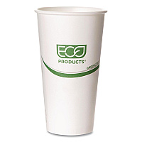 Eco-Products GreenStripe Hot Cups, 20 oz, Paper, White, 50/Pack, 20 Packs/Carton (EPBHC20GS)